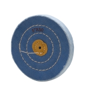 BLUE BUFF, LEATHER CENTER, 3 ROW STITCHED, 5X50||BUF-735.50