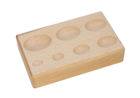 Hardwood Forming Block, Oval Depressions, 6-1/4 by 4 by 1-1/4 Inches||DAP-157.00