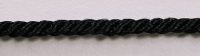 Nylon Rope Loupe Chain, Round, Black, 39 Inches||ELP-724.01