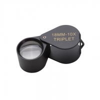 Diamond Loupe, 10X Triplet, Black Matte, 18 Millimeters||ELP-750.01