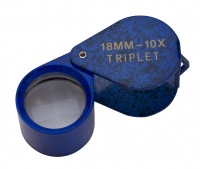 Diamond Loupe, 10X Triplet, Blue Lapis, 18 Millimeters||ELP-753.05