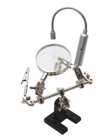 Helping Hand Magnifier with Flexible LED Light||HOL-161.50