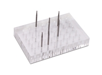 Lucite Bur and Accessories Block, 40 Holes, 4-1/4 by 3 by 3/4 Inches||HOL-340.00