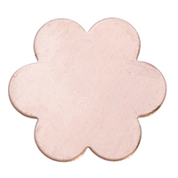 18GA COPPER 6 PETAL FLOWER, 7/8"- PK/6||MET-130.25