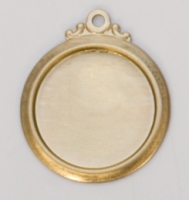 Brass Framed Circle with Ring, 24 Gauge, 17 Millimeter, Pack of 144||MET-400.64G