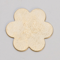 Brass 6-Petal Flower, 24 Gauge, 7/8 Inch, Pack of 6||MET-440.15