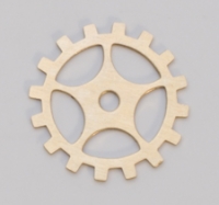 Brass Gear with Spoke, 24 Gauge, 3/4 Inch, Pack of 144||MET-450.40G