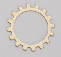 Brass Open Gear, 24 Gauge, 3/4 Inch, Pack of 6||MET-450.46