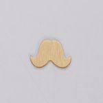 BRASS 24ga - SMALL MUSTACHE - Pack of 6||MET-450.78