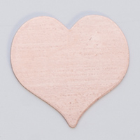 Copper Heart, 24 Gauge, 13/16 by 7/8 Inch, Pack of 6||MET-535.30