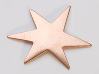 Copper Funky Star, 24 Gauge, 1-1/8 Inch, Pack of 6||MET-550.04