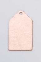 Copper Luggage Tag with Hole, 24 Gauge, 13/16 by 1/2 Inch, Pack of 6||MET-550.18