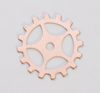 Copper Gear with Spokes, 24 Gauge, 3/4 Inch, Pack of 6||MET-550.40