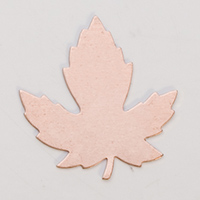 Copper Maple Leaf, 24 Gauge, 29 by 28 Millimeters, Pack of 6||MET-550.62