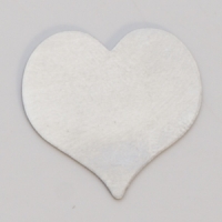 Nickel Silver Heart, 24 Gauge, 1 by 1/2 Inch, Pack of 144||MET-635.30G