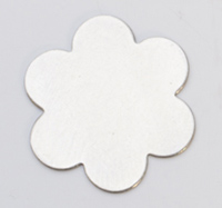 Nickel Silver 6-Petal Flower, 24 Gauge, 7/8 Inch, Pack of 6||MET-640.15