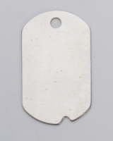 Nickel Silver Dog Tag with Hole, 24 Gauge, 1-1/4 by 3/4 Inch, Pack of 144||MET-650.08G