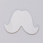 NICKEL SILVER - 24ga - LARGE MUSTACHE - Pack of 6||MET-650.76