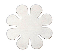 SILVER FILLED 24GA- 1"  8 PETAL FLOWER- PK/2||MET-740.10