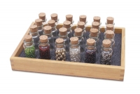 Wood Bottle Storage Tray, 7-1/4 by 5-1/4 by 1 Inches||PKG-210.00