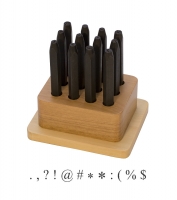 Punctuation Stamp Set, 12 Pieces with Stand||PUN-204.90
