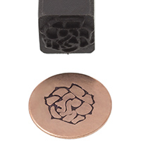 Elite Jumbo Design Stamp, 10 Millimeters, Rose||PUN-225.03