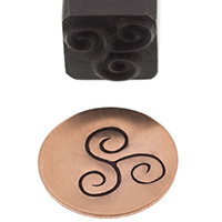 Elite Jumbo Design Stamp, 10 Millimeters, Triple Spiral||PUN-225.25