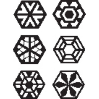 Metal Clay Design Block, Small Hexagon Blocks, Set of 3||STM-140.90