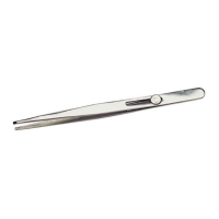 Utility Tweezers, Slide Locking, Serrated and Blunt Tip, 6-1/2 Inches||TWZ-949.00